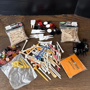 Lot Of Golf Tees, Divot Tools &Ball Markers - Picture 1 of 10