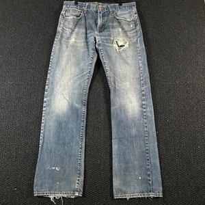 American Eagle Outfitters Mens Jeans Straight Leg Light Wash Distressed 32x34 - Picture 1 of 9