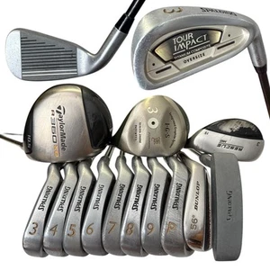 Men’s Full Golf Set TaylorMade Kunnan Spalding Stiff Flex Graphite & Steel RH - Picture 1 of 13