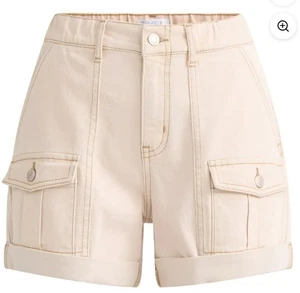Time and Tru Pantaloncini Donna Utility Cuff, 4" Cuciture Interne, Beige NUOVI Taglia 6 - Foto 1 di 6