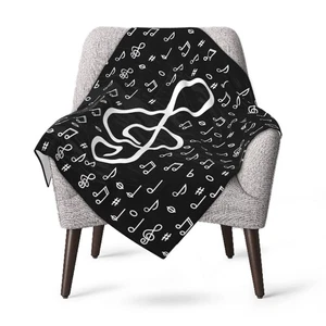 Símbolos Musicales Tirar Mantas Toda Temporada Ultra Suave Cálido Piano Amantes de la Música... - Imagen 1 de 9