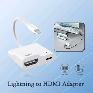 Lightning To HDMI Digital AV Adapter For iPhone 14/13/iPad to 1080P TV/Card - Picture 1 of 7