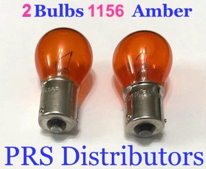 2 Amber Bulbs 1156 Single Filament 12V For Some Cars Trucks Boats Amber Bulbs - Picture 1 of 2