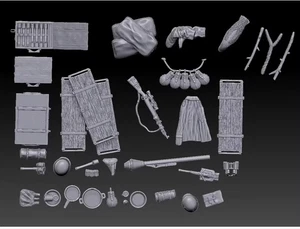 3D printed 1/35 World War II German tanks Accessories Unpainted Model - Picture 1 of 3