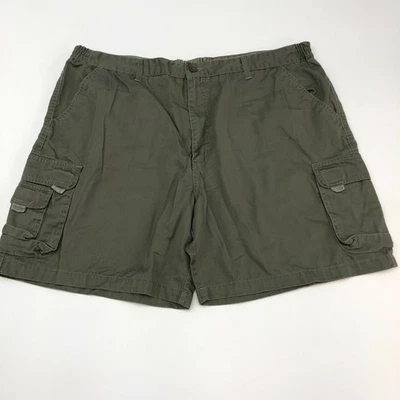 Haband Cargo Shorts Mens 42 Olive Tri-Waist Comfort System Cotton Blend Casuals - Image 1 of 4