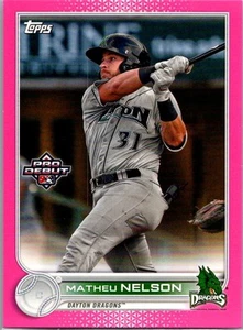 2022 Topps Pro Debut - Matheu Nelson #PD-35 Fuchsia /199 (RC) - Picture 1 of 2
