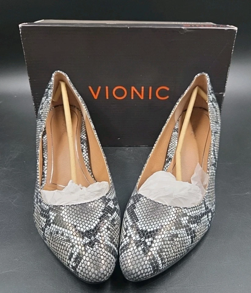 Vionic Womens Madison Mia Natural Snake PUMPS Size 7