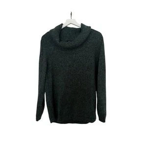 AB Studio smaragdgrüner Wasserfallausschnitt Pullover dunkelgrün lockerer Rollkragen Gr. XL - Bild 1 von 7