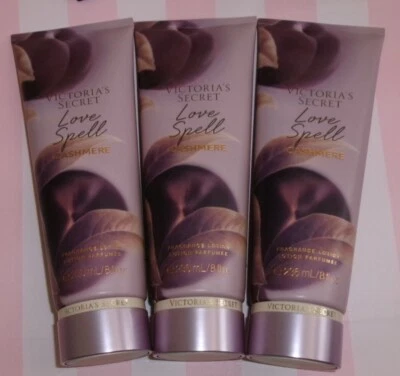 VICTORIA'S SECRET 香氛乳液 Love Spell 羊绒正装 3 件装全新 — 第 1/3 张图片