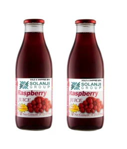 Red de jugo 100 % frambuesa 33,8 fl. oz (1 Ltr.) - 2 botellas de vidrio - Imagen 1 de 6