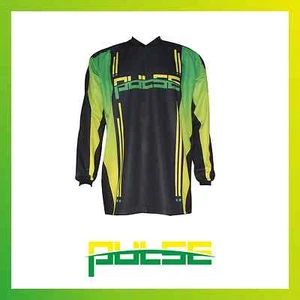 PULSE MOTOCROSS MX ENDURO BMX MOUNTAIN BIKE JERSEY - SYNERGY GREEN & BLACK - Picture 1 of 1