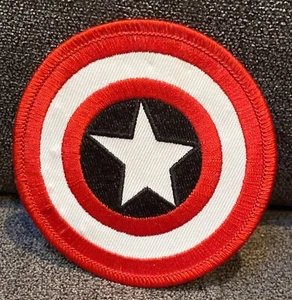 Marvel Captain America Shield Logo Iron On Patch - Picture 1 of 4