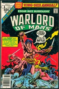 John Carter Señor de la Guerra de Marte Anual 1 Casi Nuevo- 9.2 Marvel 1977 - Imagen 1 de 3