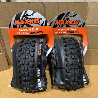 (PAIR) Maxxis Minion DHF Tire: 24x2.40" Folding, 120tpi 3C MaxxTerra EXO TLR - Image 1 of 2