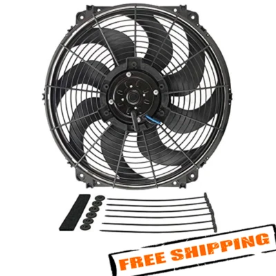 Derale 16626 16" Tornado Electric Puller Fan, Standard Mounting Kit - Image 1 of 4