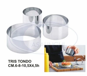 COPPA PASTA TONDI SET 3 PZ. CM.6-8-10,5X4,5h RAVIOLI PANZEROTTI - Foto 1 di 1