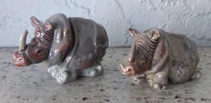 NEW IN BOX BLUE SKY RHINO SALT AND PEPPER SHAKER SET - Picture 1 of 3