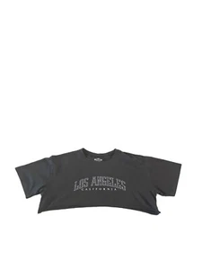 Hollister T-Shirt Women's XS Los Angeles crop top gray - Picture 1 of 3