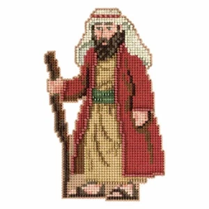 Joseph Bead Christmas Cross Stitch Kit Mill Hill 2012 Nativity Trilogy - Picture 1 of 3