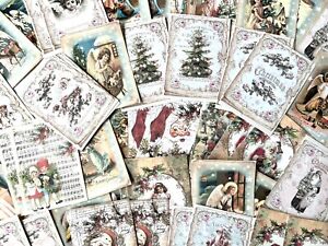 Order Christmas Card Lot Of 50+ Shabby Chic Vintage Xmas Cards Christmas Crafts