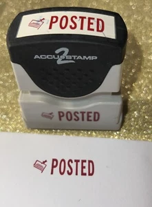 Accu-Stamp2 038845 Microban Message Stamp, Posted, 1/4" - Picture 1 of 5