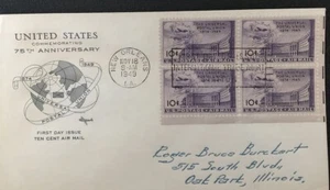 United States Scott # C-42 UPU block First Day Cover Grimsland - Picture 1 of 1