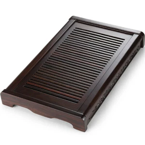 Luxury Ebony Hard Solid Wood Kungfu Gongfu Tea Tray Serving Table Water storage - Picture 1 of 12