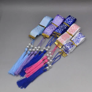 Estilo Antiguo Mujeres Hanfu Disfraz Cuerda para el Pelo Cinta Disfraz Cuerda Prendas para la cabeza - Imagen 1 de 27