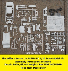 KIT STOCK AUTO DONOR NASCAR 1989-1992 CHEVROLET LUMINA - BIANCO - Scala 1/24 - Foto 1 di 12
