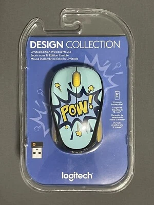 New Logitech Design Collection Limited Edition Wireless Mouse POW Batman PC Mac - Image 1 of 4
