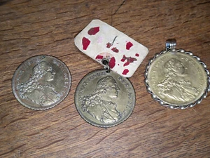Bayern Max Josef 3 St. Medaillen 1760 Münze Charivari Nachguß Trachtenschmuck - Bild 1 von 2