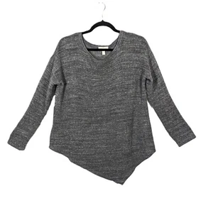Maglione tunica Eileen Fisher top boxy maglia aperta asimmetrica grigio donna taglia XS - Foto 1 di 8