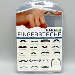 Gamago Fingerstache Temporäre Tattoos Set Neu Im Paket Party Streich Spaß - Bild 1 von 6