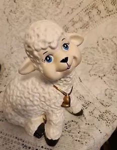 Large Lamb Ceramic CUTE! Charming Expression 9½"x7" Vintage 1988 Made By Grandma - Picture 1 of 7