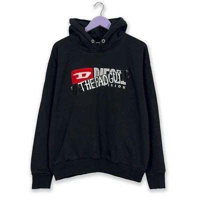 Sweat Diesel Noir Avec Imprimé Et Capuche 100% Coton - Taille M Homme - Photo 1/4