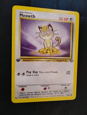 1st Edition MEOWTH JUNGLE 56/64 POKEMON Card TCG Near Mint Common - Image 1 of 2