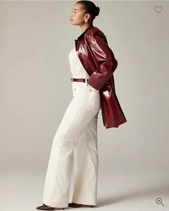 Nwt J. Crew Wide Leg Velvet Sailor Trousers Stretch Size 28 $148 CF379 Ivory - Picture 1 of 9