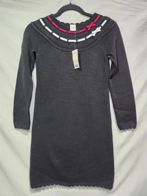 NUEVO CON ETIQUETAS Gymboree Negro Tejido Vacaciones Navidad Suéter Vestido Cinta Escote Niñas 10 Foto 1 de 4