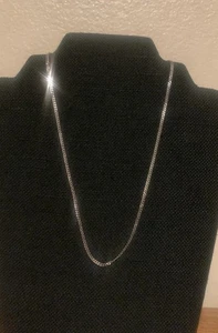 Rhodium Plated 925 Sterling Silver 2.3mm 18 Inch Curb Chain - Picture 1 of 15