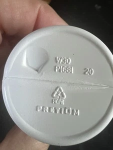 Lot of 59 White Plastic Jars With Screw On Lids-Pretiom W30 HDPE-30ml (1oz) - Picture 1 of 3