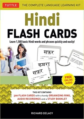Hindi Flash Cards Kit: Learn 1,500 B..., Richard Delacy - Image 1 of 2
