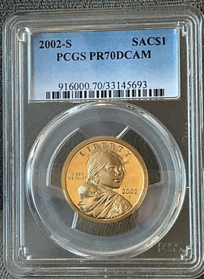 2002-S Sacagawea Proof Dollar PCGS PR70DCAM - Top Grade - Nice! - Image 1 of 4