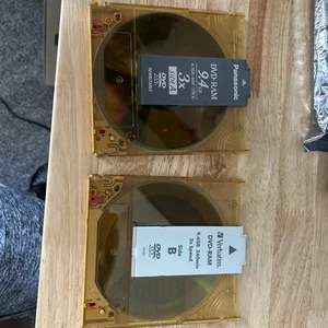 Panasonic/Verbatim DVD-RAM 9.4GB Double Sided Rewritable DVD RAM Cartridges - Afbeelding 1 van 2