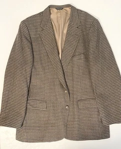 Blazer vintage Polo University Club Ralph Lauren lana tweed uomo 44L pied de poule - Foto 1 di 17
