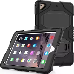 For iPad 5th/6th Shockproof Heavy Duty Rubber Case Stand Cover - Picture 1 of 3