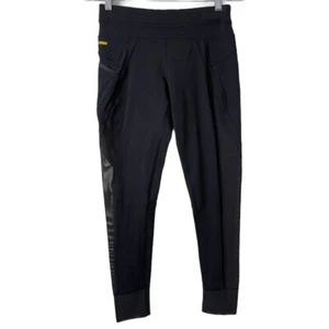Lole Size S Black High-Waisted Leggings Pockets & Mesh Side Panels Full Length - Picture 1 of 10