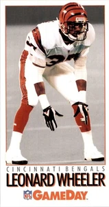 1992 NFL Gameday Tallboy Tall Boy LEONARD WHEELER Cincinnati Bengals #190 - Picture 1 of 2