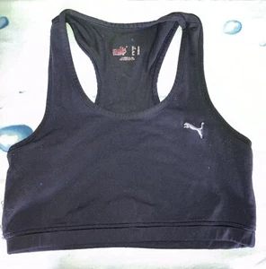 Puma Black Crop Sports Top Size M - Picture 1 of 2