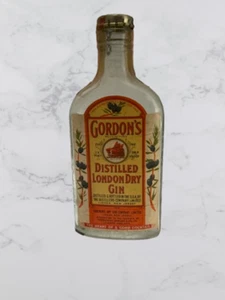 Vintage Gordon’s Distilled London Dry Gin Leerflasche mit seltenem Verschluss und Etikett - Bild 1 von 6