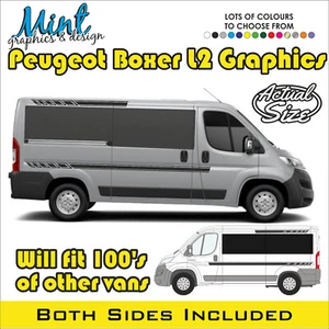 L2 PEUGEOT BOXER L1 MOTORHOME CAMPER VAN STRIPES GRAPHICS DECALS 041 - Picture 1 of 4